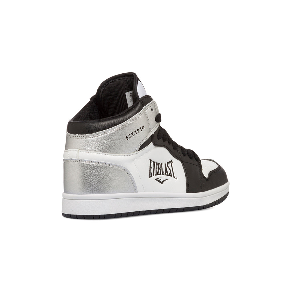 Sneakers alte bianche, argento e nere da donna Everlast