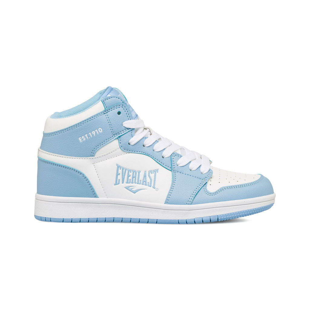 Sneakers alte bianche e azzurre da donna con dettagli traforati Everlast