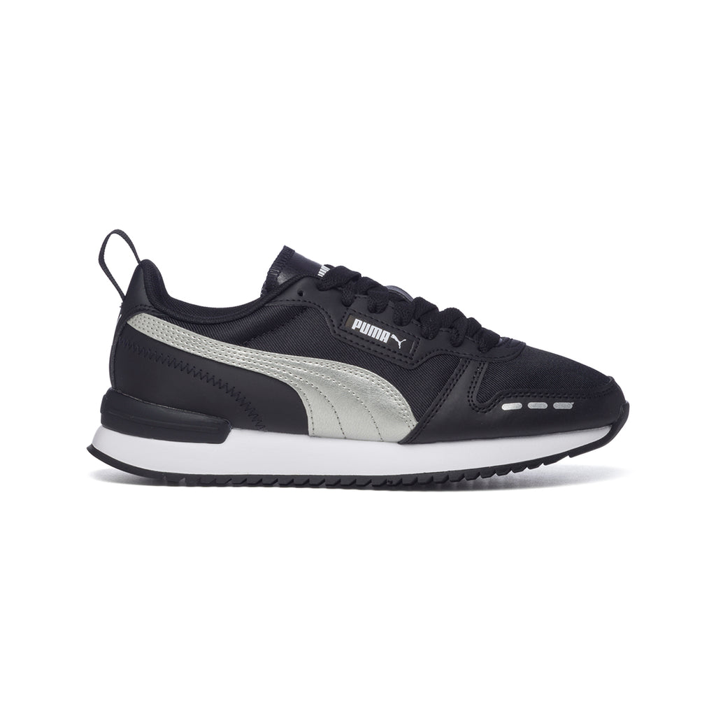 Sneakers nere con striscia laterale laminata Puma R78 WMNS Metallic