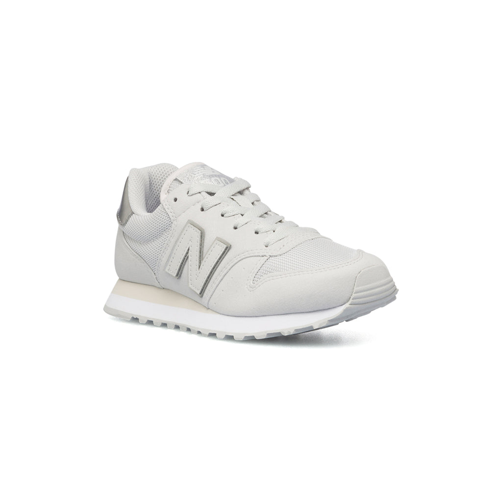 Sneakers grigie in similpelle e tessuto con dettaglio argento New Balance 500