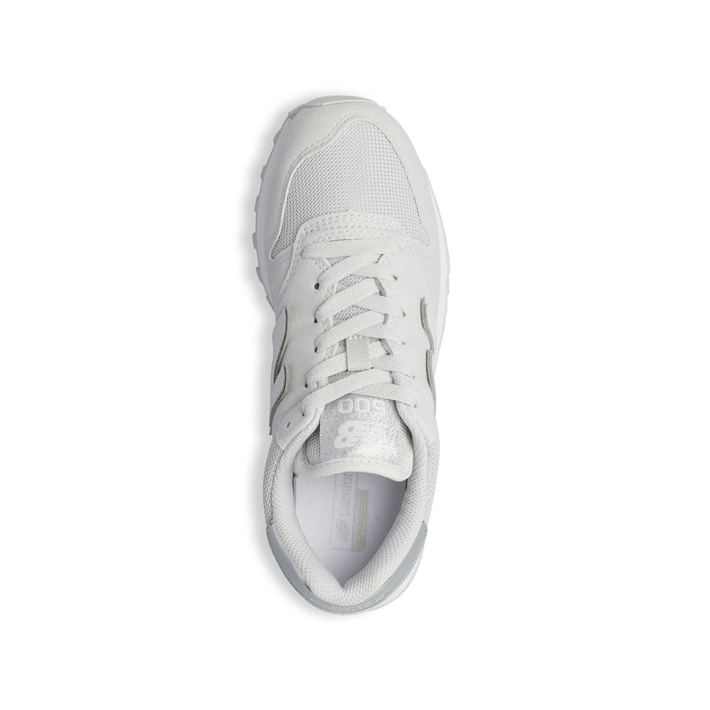 Sneakers grigie in similpelle e tessuto con dettaglio argento New Balance 500