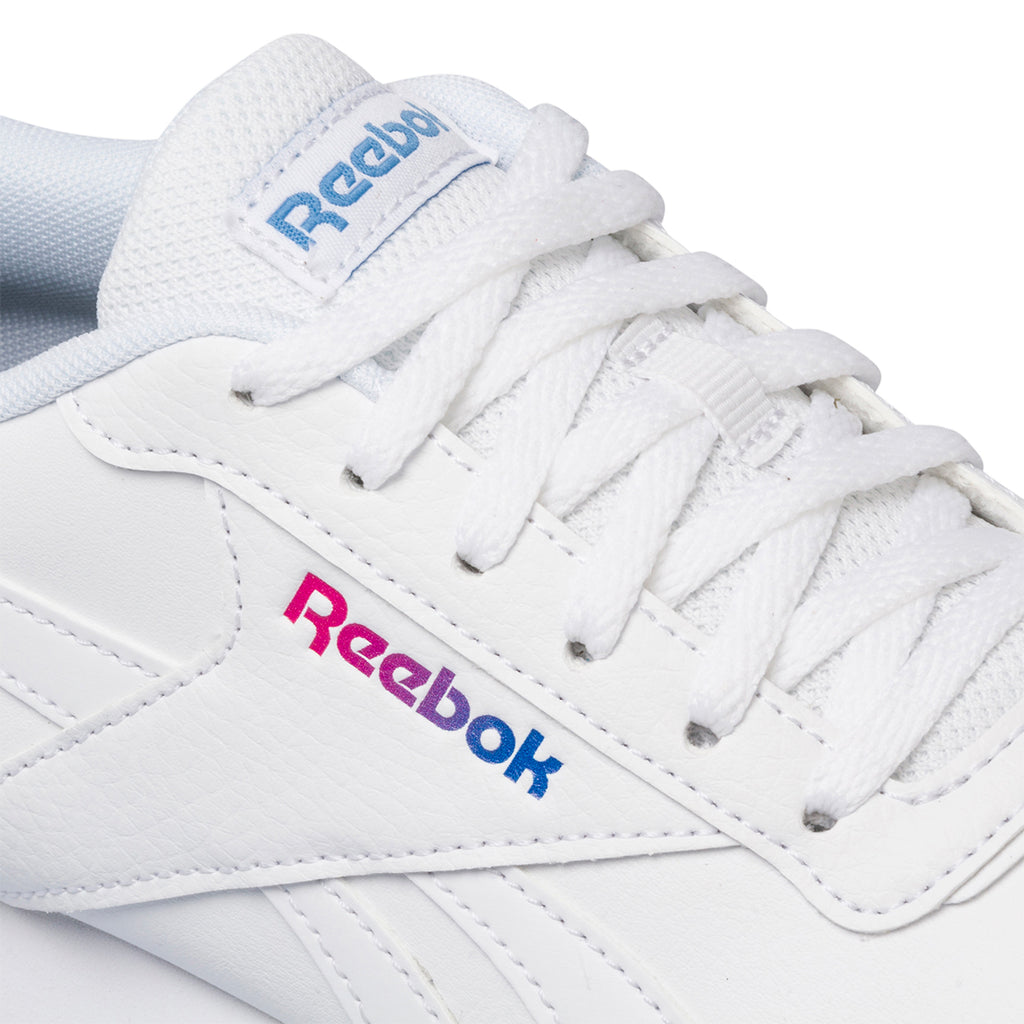 Scarpe da ginnastica bianche da donna con strisce metallizzate Reebok Royal Glide Ripple Clip