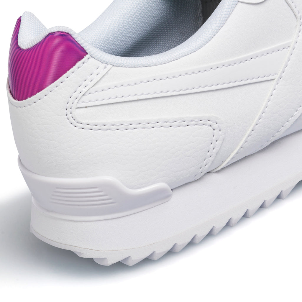 Scarpe da ginnastica bianche da donna con strisce metallizzate Reebok Royal Glide Ripple Clip