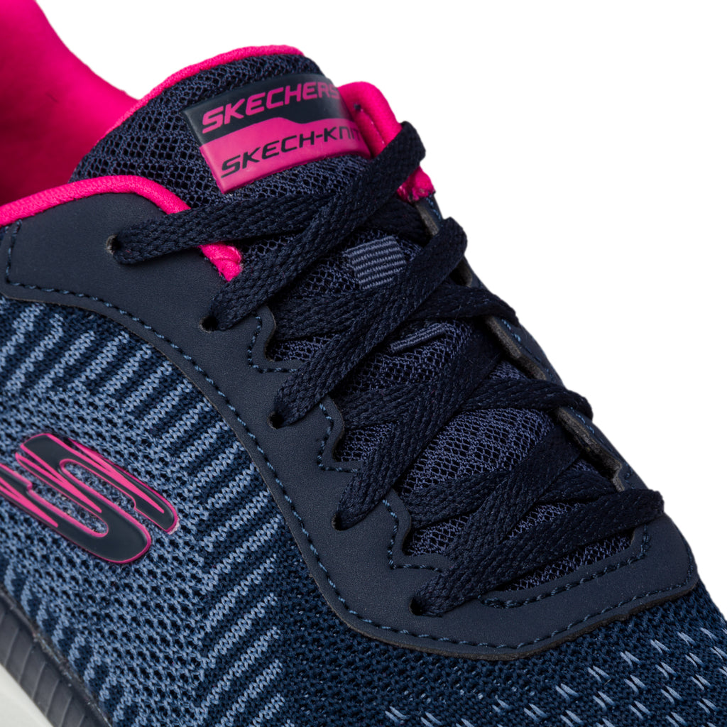 Scarpe da running blu in tessuto Skech-Knit con sottopiede Memory Foam Skechers Bountiful