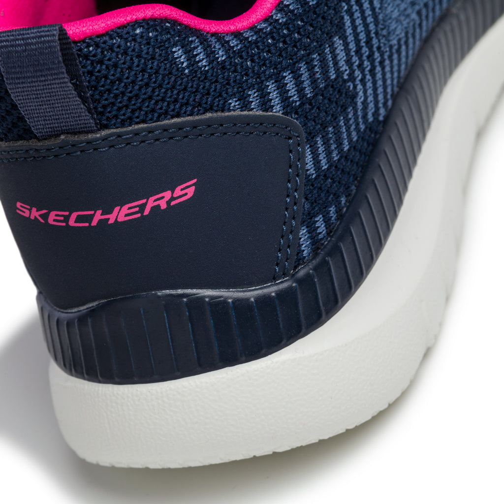 Scarpe da running blu in tessuto Skech-Knit con sottopiede Memory Foam Skechers Bountiful