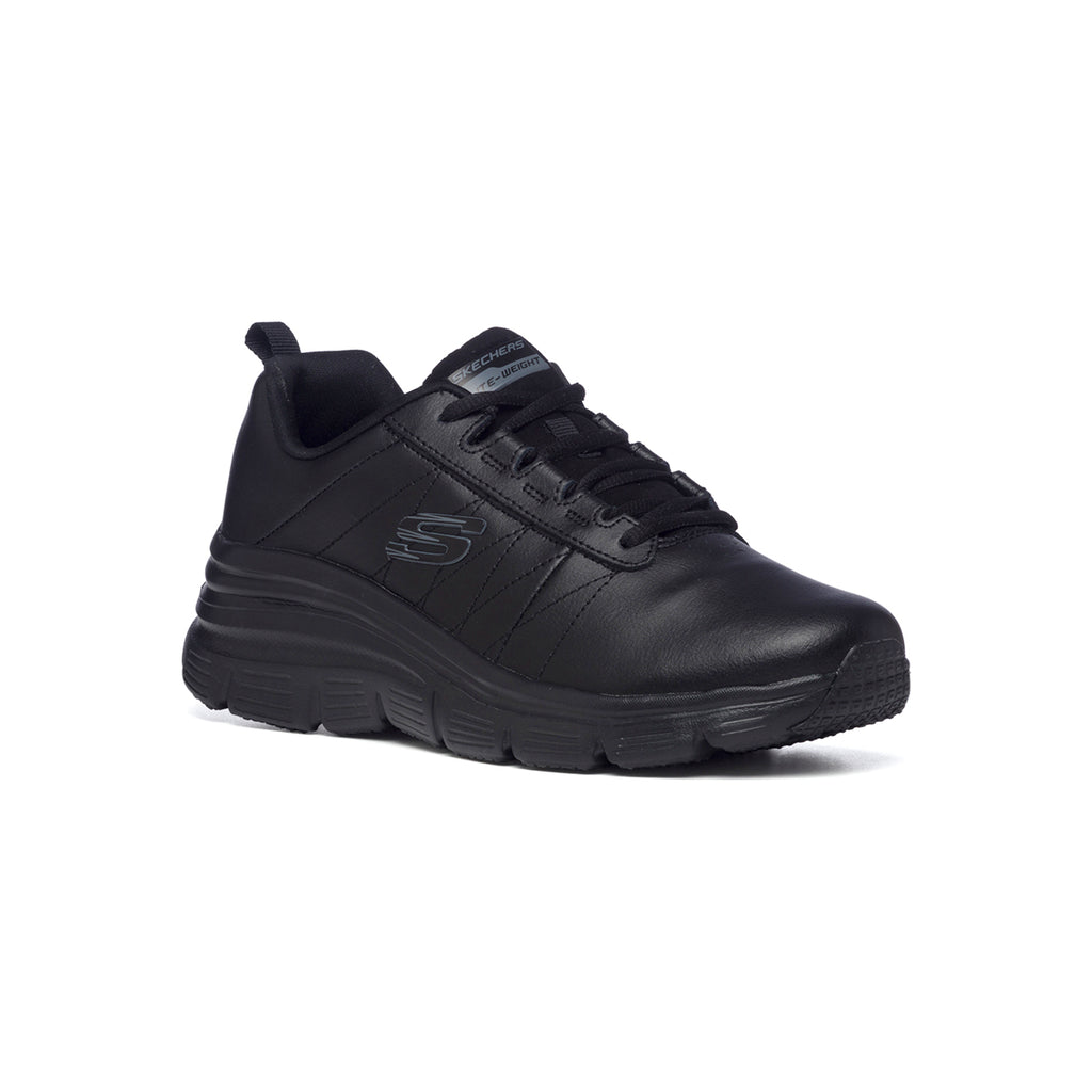 Scarpe da running nere con suola Memory Foam e intersuola Lite-Weight Skechers Fashion Fit