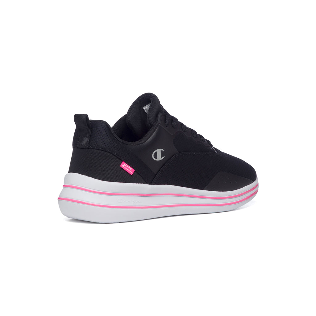 Scarpe da running nere in tessuto con dettagli fucsia Champion Nyame