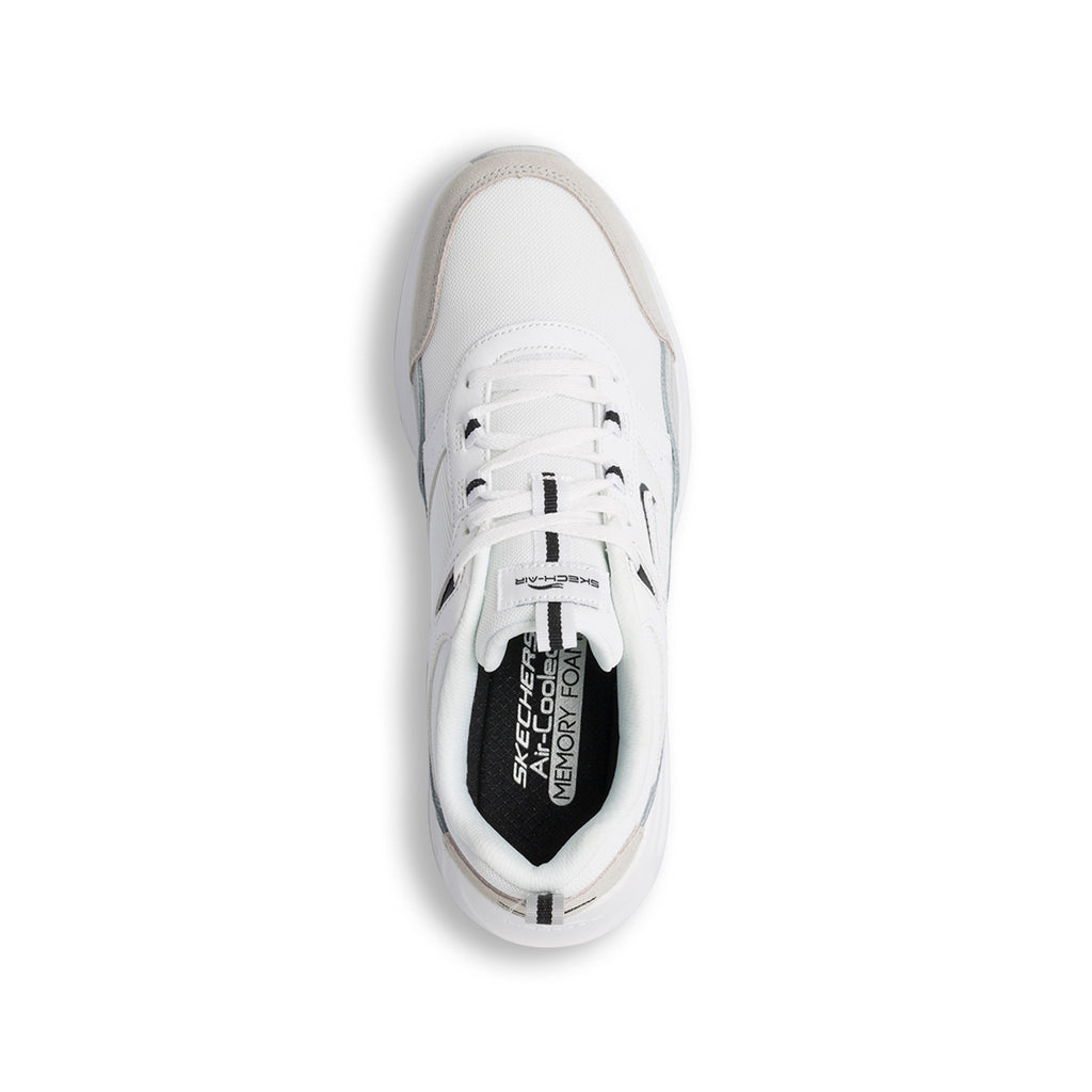 Scarpe da ginnastica bianche da donna con soletta Memory Foam Skechers Skech-Air Court - Cool Avenue