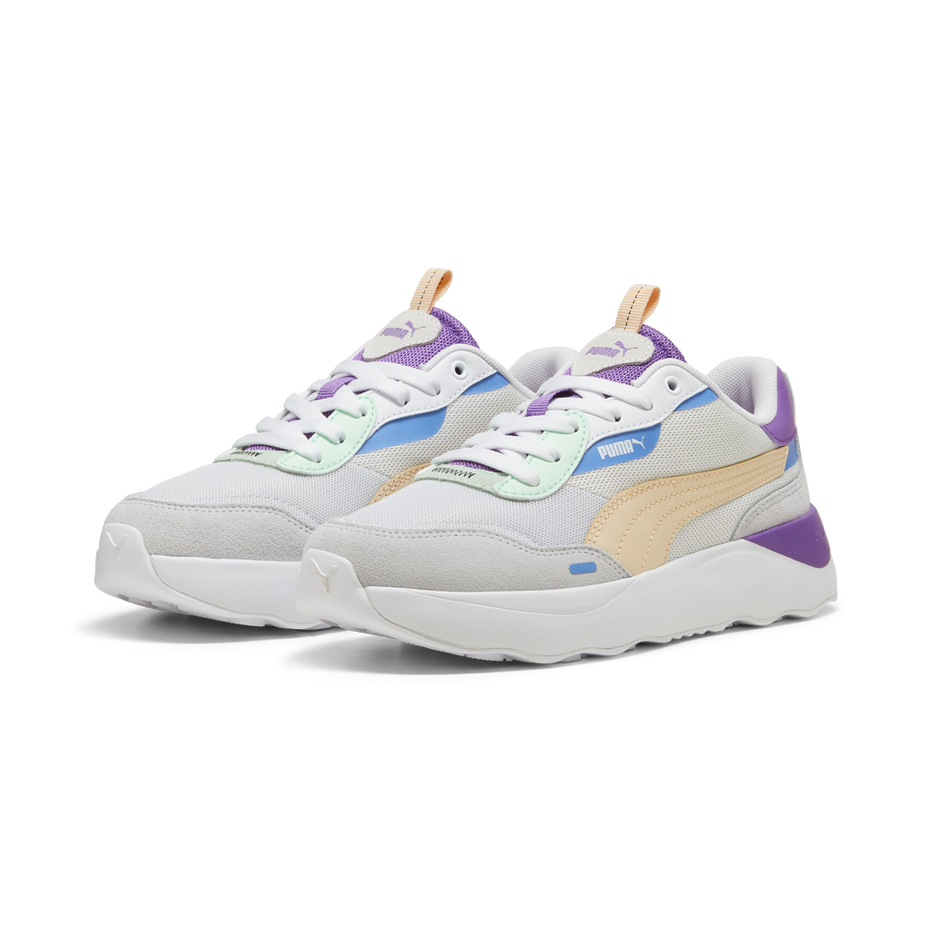 Sneakers argento da donna con dettagli multicolore Puma Runtamed Platform