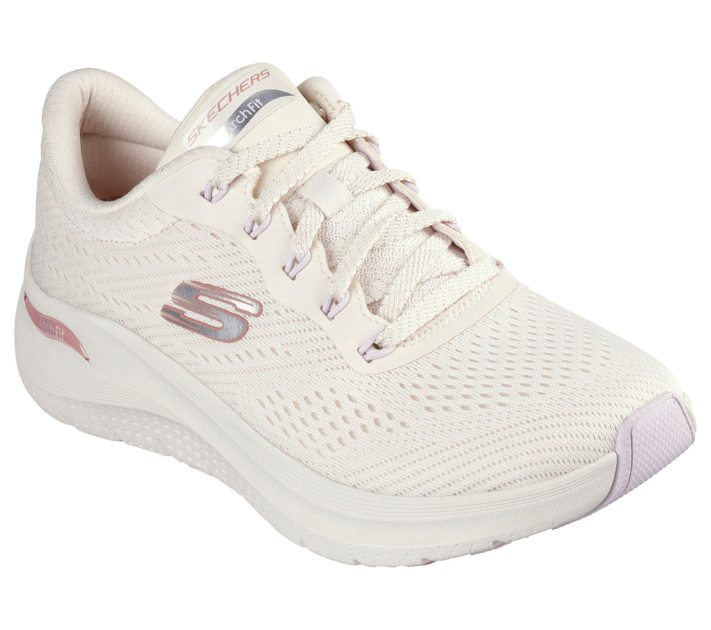 Sneakers bianche da donna in tessuto mesh Skechers Arch Fit 2.0 - Big League