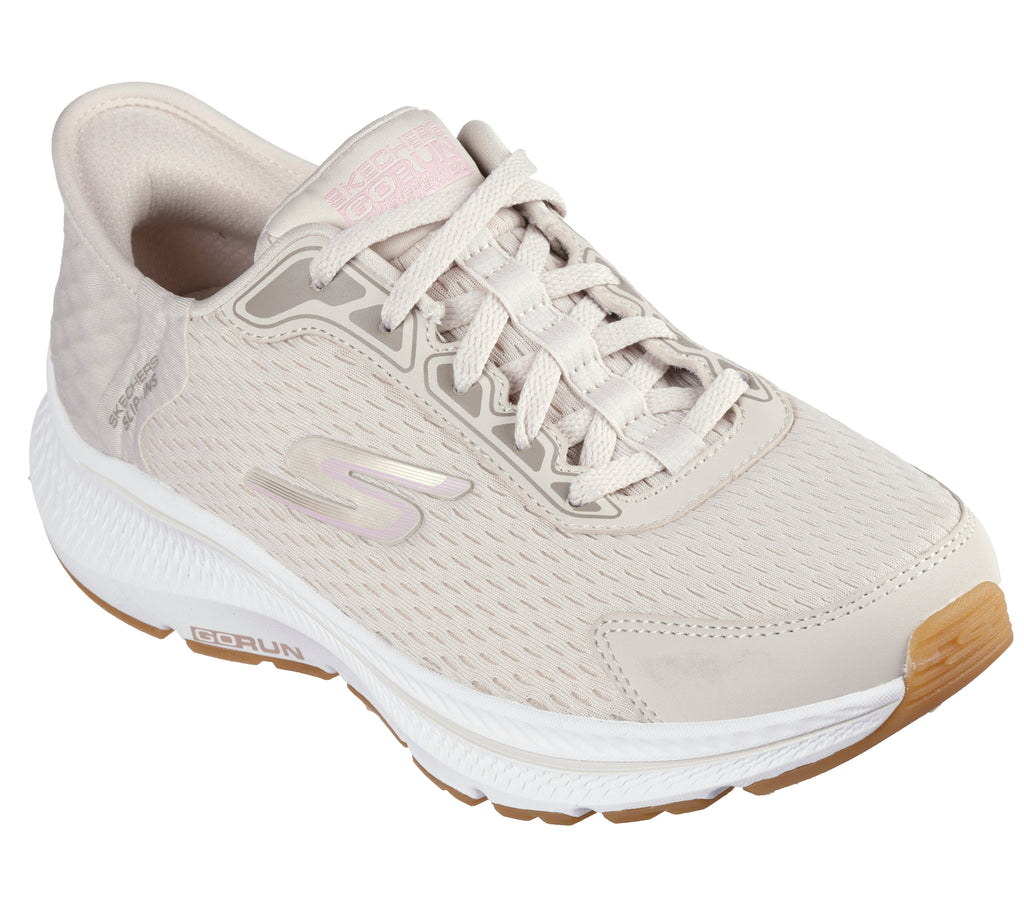 Scarpe da ginnastica beige da donna in tessuto mesh Skechers Slip-ins: GO RUN Consistent 2.0 - Endur