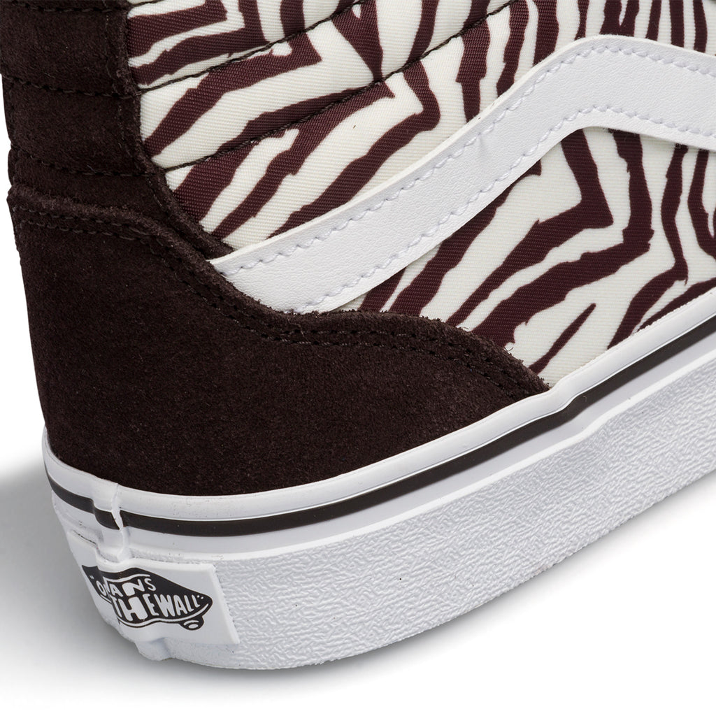 Sneakers alte marroni da donna con stampa animalier Vans Filmore Hi