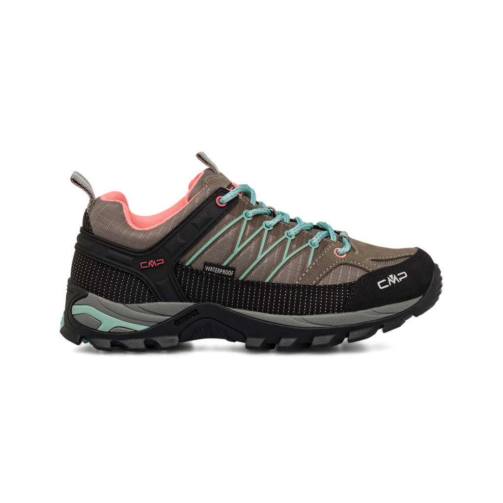 Scarpe da trail running grigie da donna in tessuto waterproof CMP Rigel Low