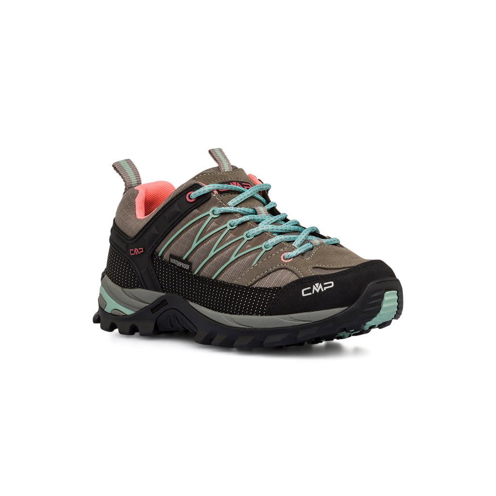 Scarpe da trail running grigie da donna in tessuto waterproof CMP Rigel Low