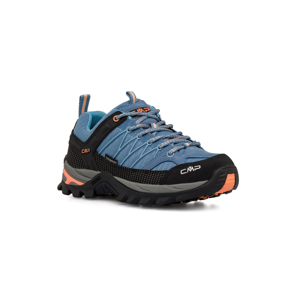 Scarpe da trail running azzurre da donna in tessuto waterproof CMP Rigel Low