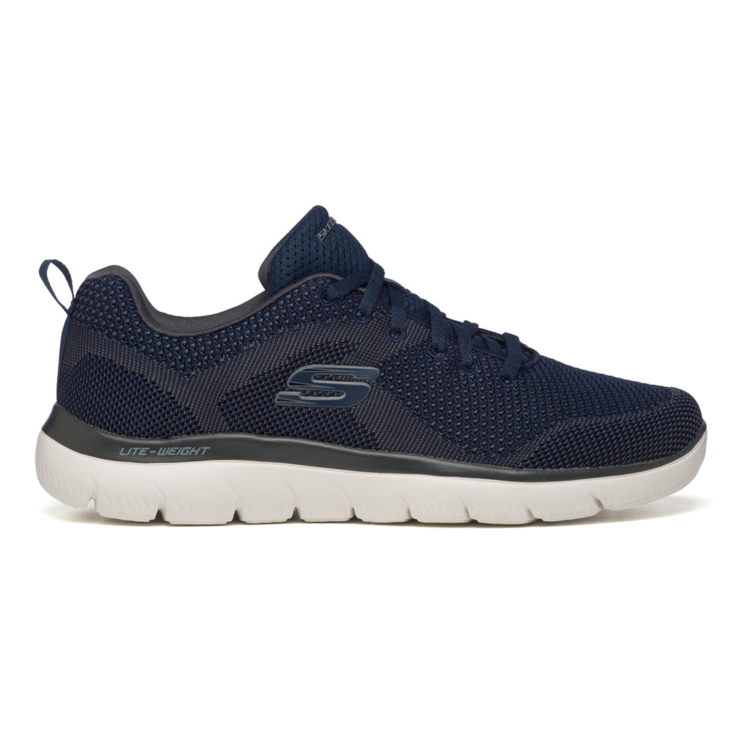 Scarpe da running blu con suola Memory Foam Skechers Summits