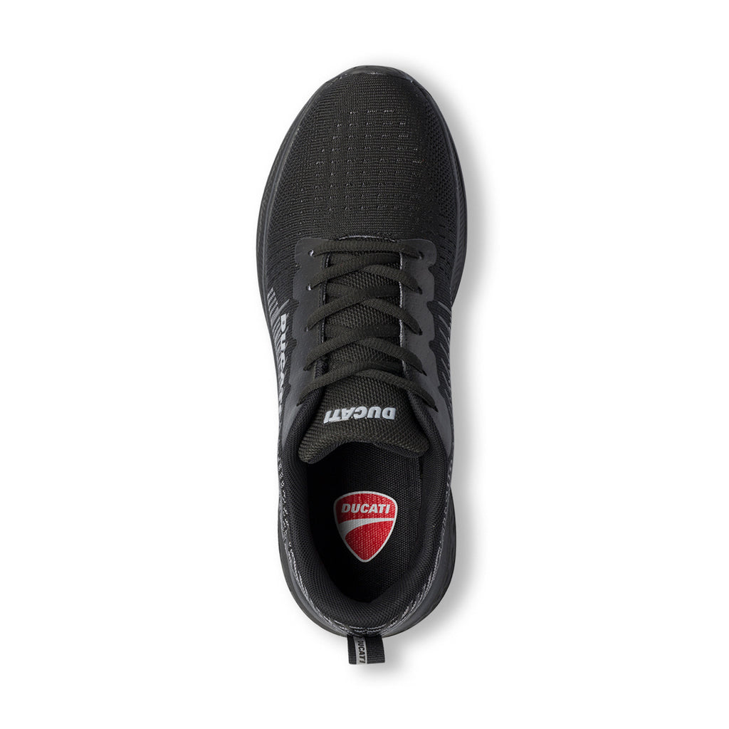 Scarpe sportive nere e grigie da uomo con logo laterale Ducati Radio
