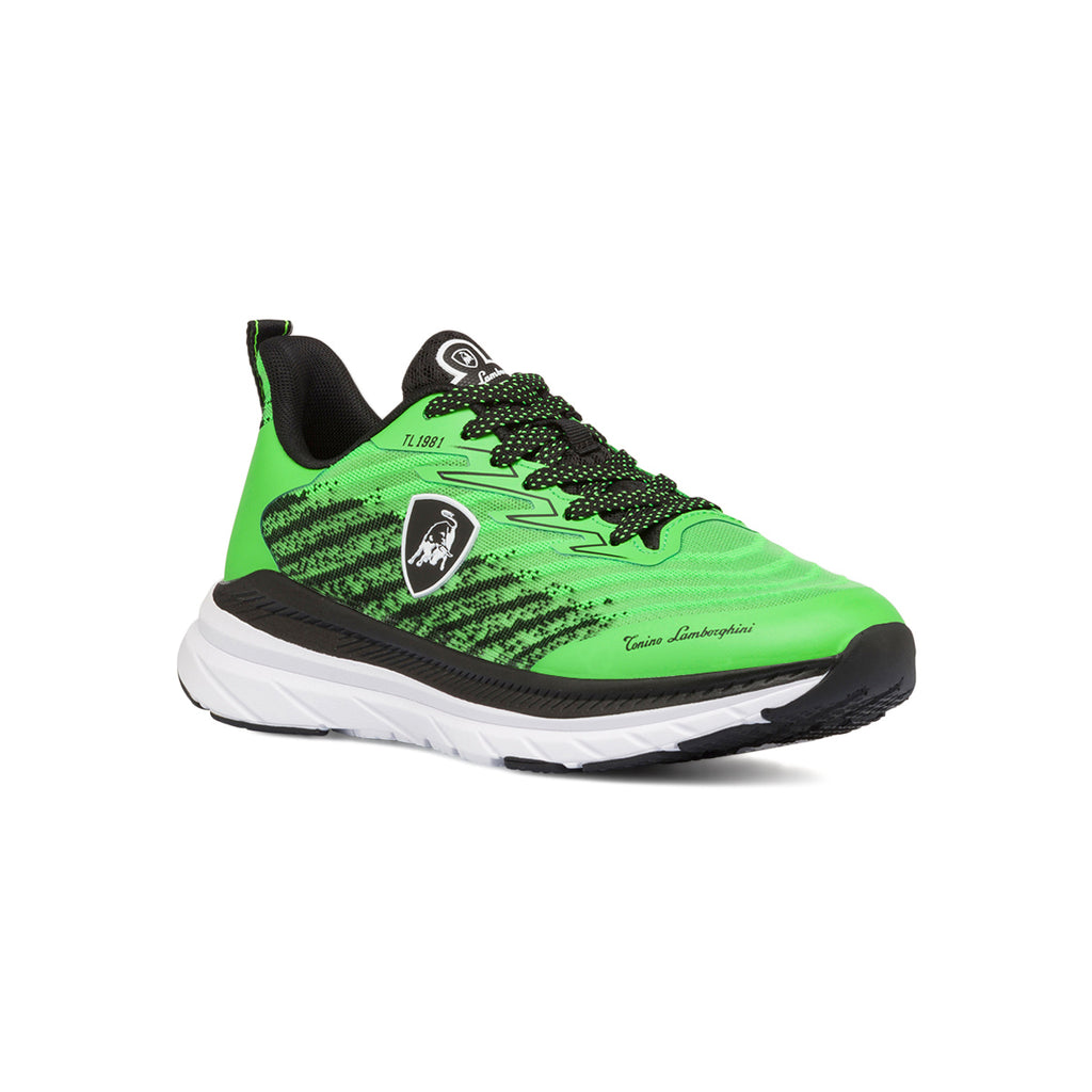Sneakers verdi e nere da uomo con logo laterale Tonino Lamborghini Raptorkick Signature