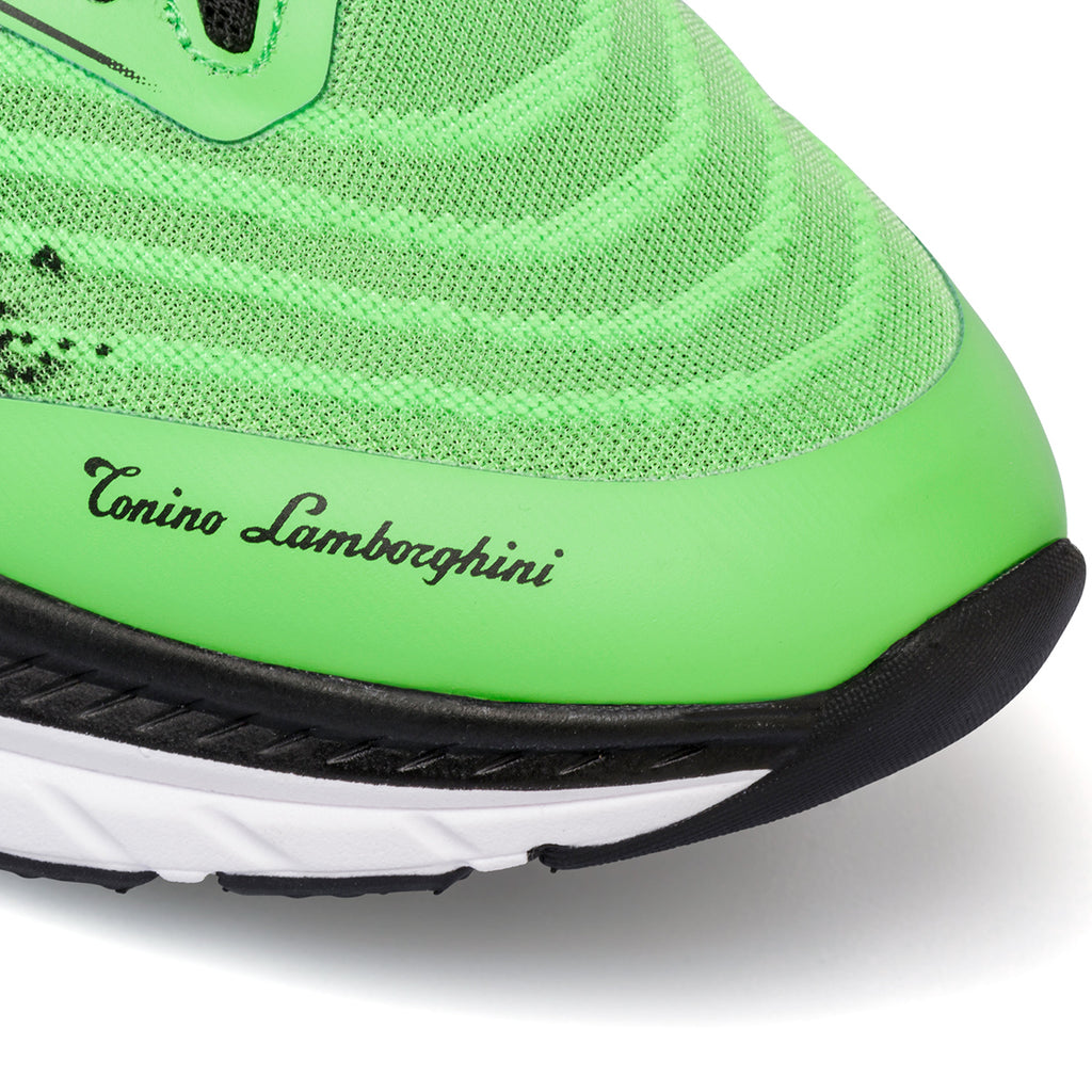 Sneakers verdi e nere da uomo con logo laterale Tonino Lamborghini Raptorkick Signature