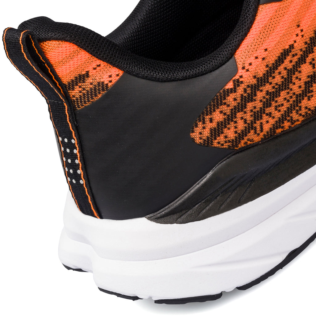 Sneakers arancioni e nere da uomo con logo laterale Tonino Lamborghini Raptorkick Signature