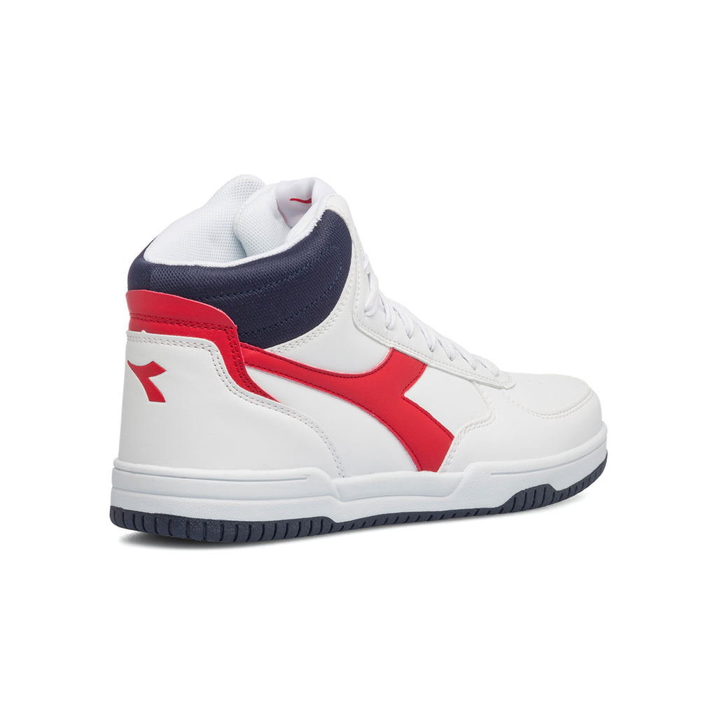 Sneakers alte bianche con logo a contrasto Diadora Raptor Mid