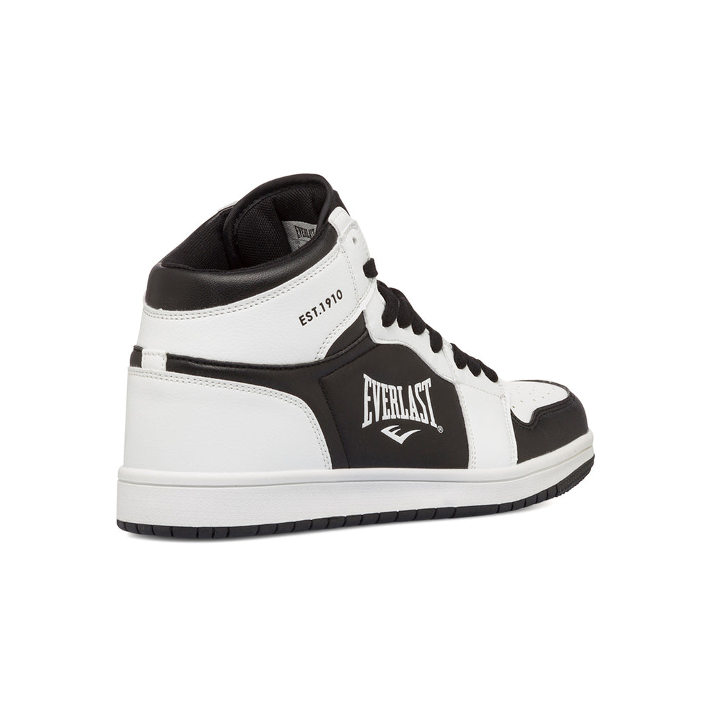 Sneakers alte bianche e nere da uomo con logo laterale Everlast