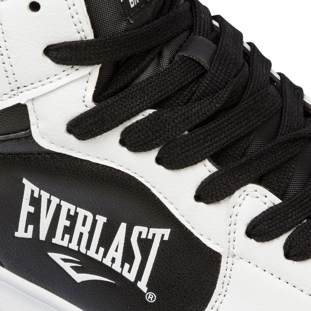 Sneakers alte bianche e nere da uomo con logo laterale Everlast