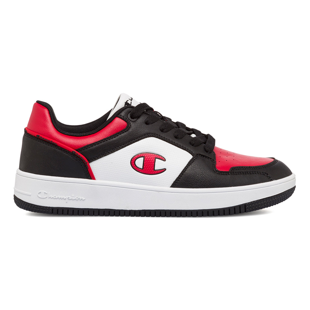 Sneakers bianche, nere e rosse da uomo con logo laterale Champion Rebound 2.0 Low