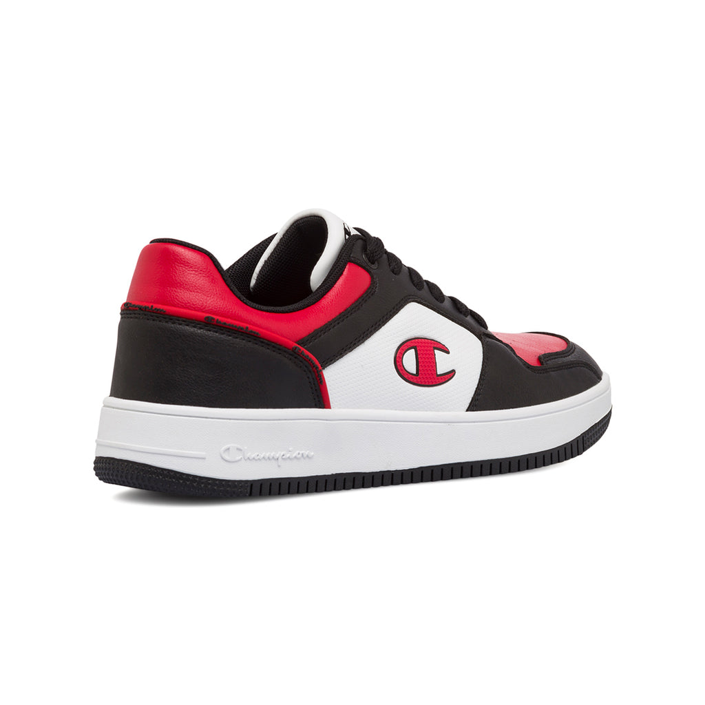 Sneakers bianche, nere e rosse da uomo con logo laterale Champion Rebound 2.0 Low