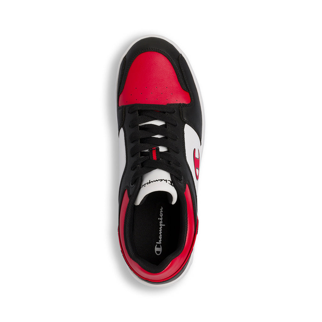Sneakers bianche, nere e rosse da uomo con logo laterale Champion Rebound 2.0 Low