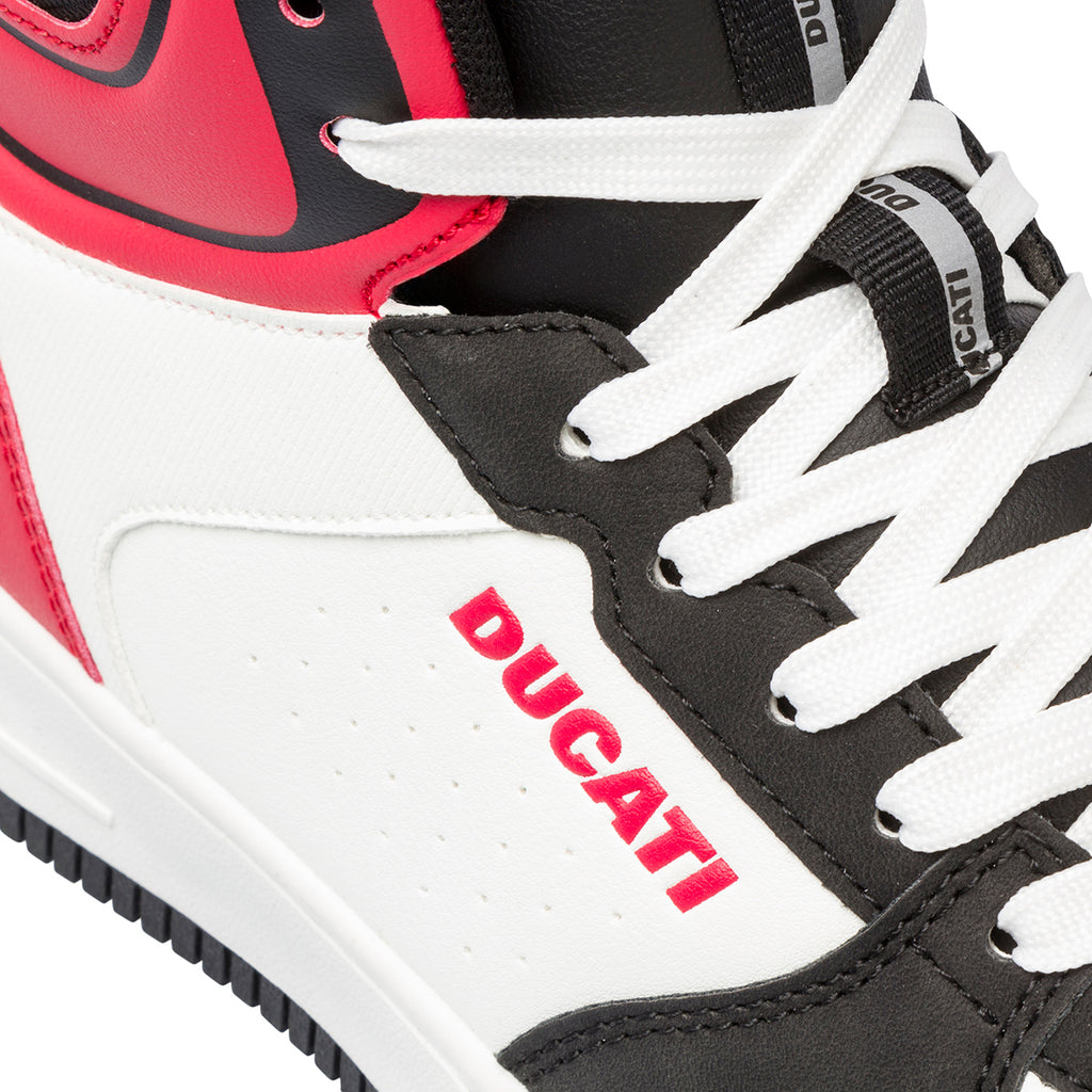 Sneakers alte bianche, rosse e nere da uomo Ducati Sepang 6