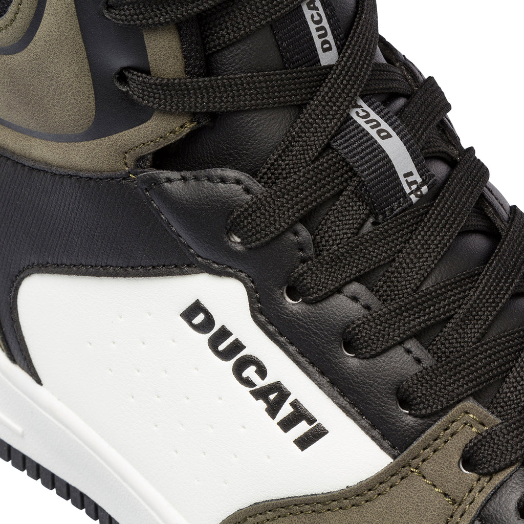 Sneakers alte verdi, bianche e nere da uomo Ducati Sepang 6