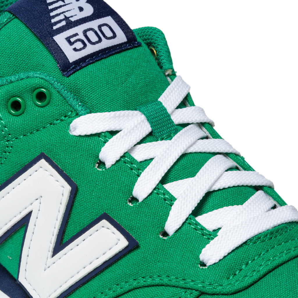 Sneakers verdi in tessuto mesh con logo a contrasto New Balance 500