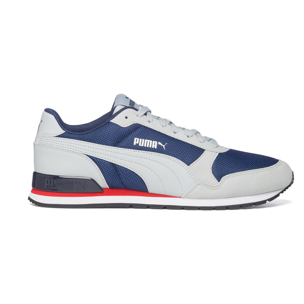 Sneakers bianche e blu in tessuto mesh Puma St Runner V2