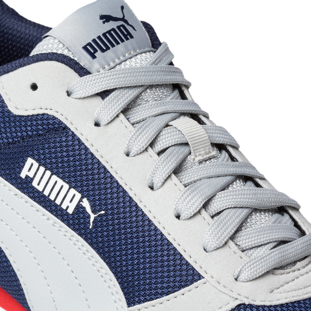 Sneakers bianche e blu in tessuto mesh Puma St Runner V2