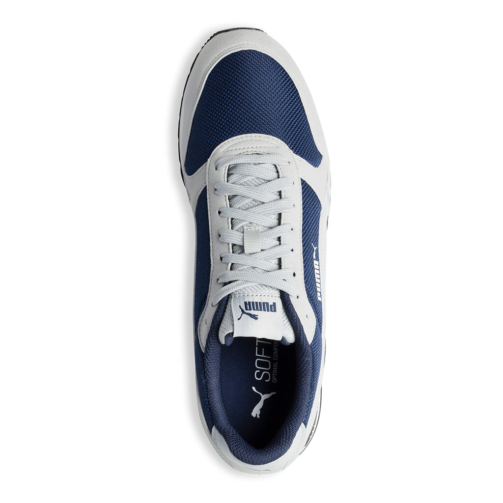 Sneakers bianche e blu in tessuto mesh Puma St Runner V2