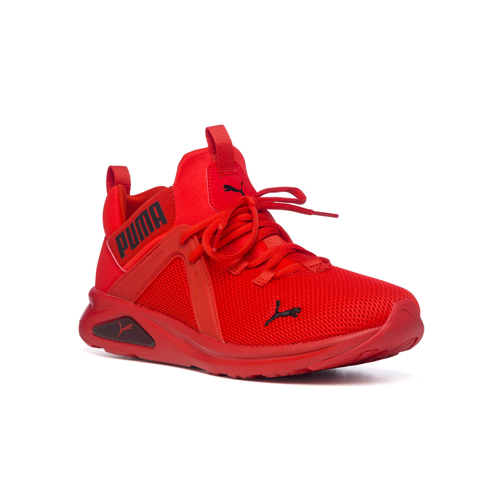 Sneakers rosse in tessuto mesh con logo laterale Puma Enzo 2