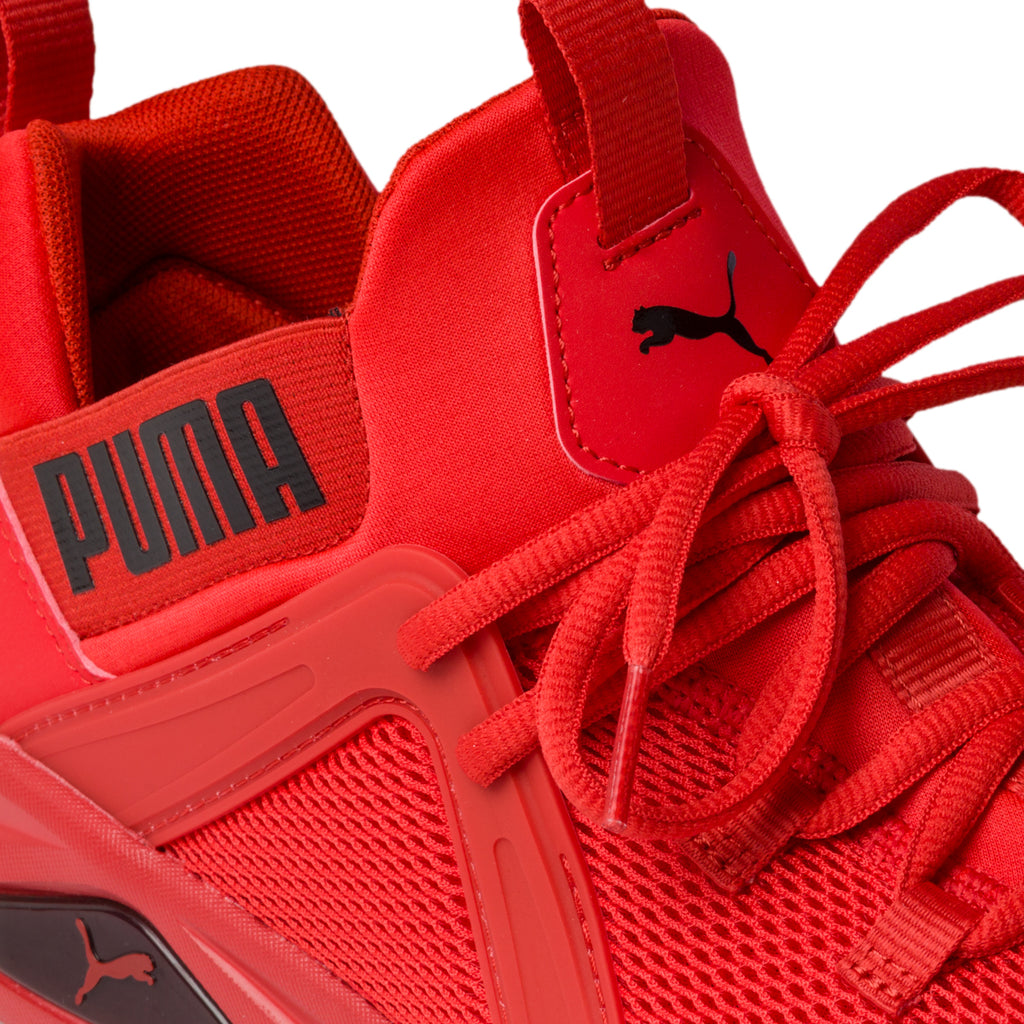 Sneakers rosse in tessuto mesh con logo laterale Puma Enzo 2