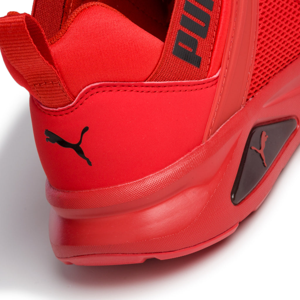 Sneakers rosse in tessuto mesh con logo laterale Puma Enzo 2