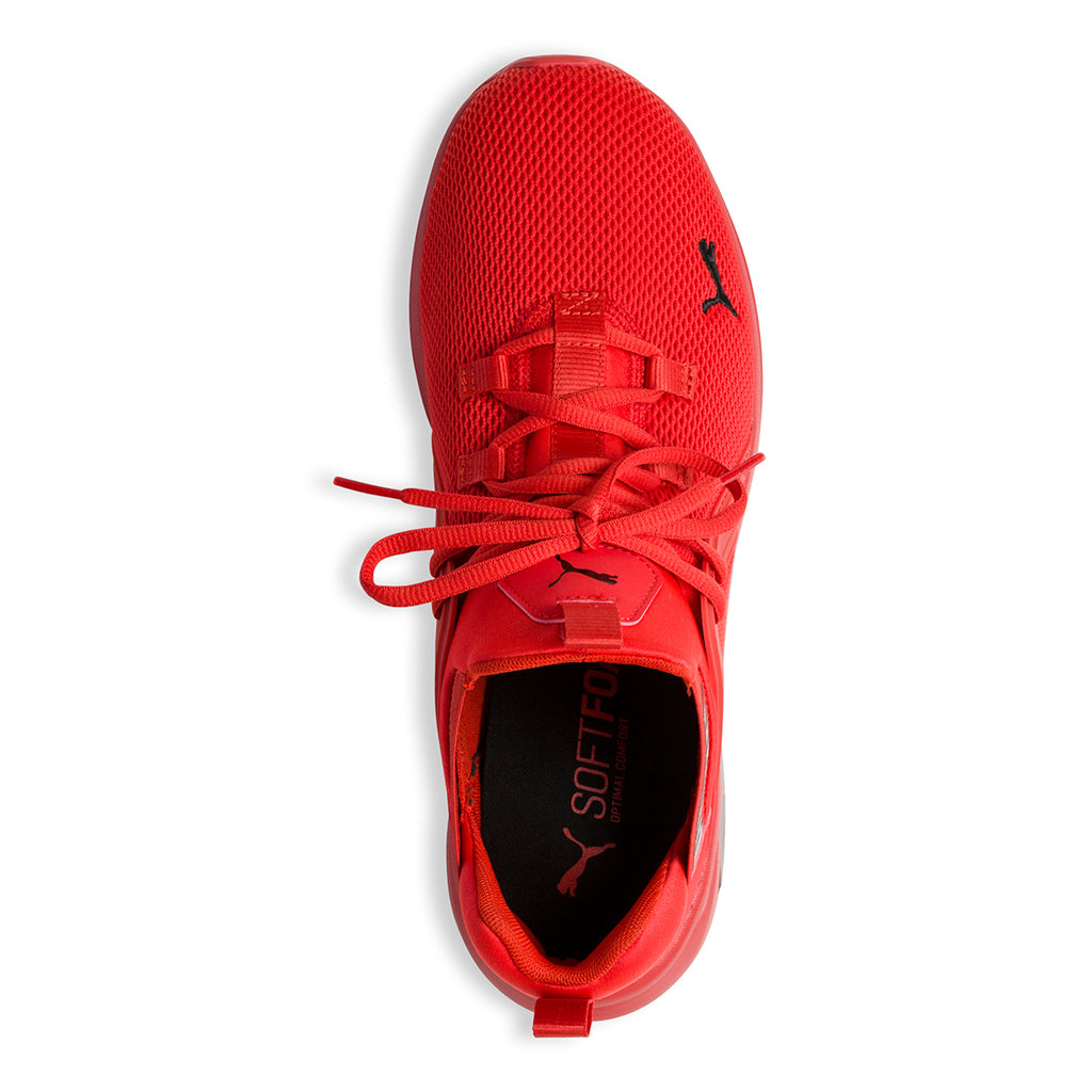 Sneakers rosse in tessuto mesh con logo laterale Puma Enzo 2