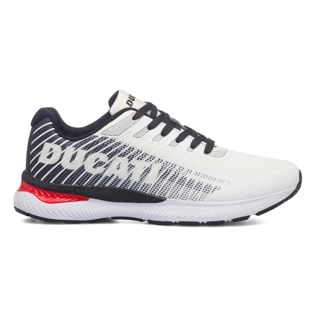 Sneakers bianche da uomo con logo laterale Ducati Balderico