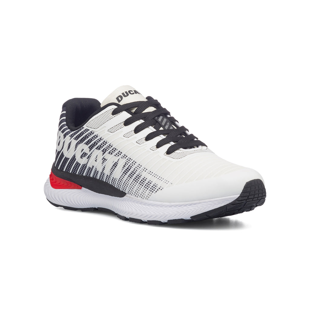 Sneakers bianche da uomo con logo laterale Ducati Balderico