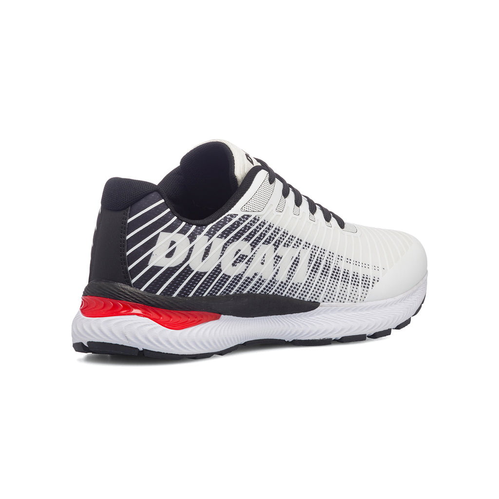 Sneakers bianche da uomo con logo laterale Ducati Balderico