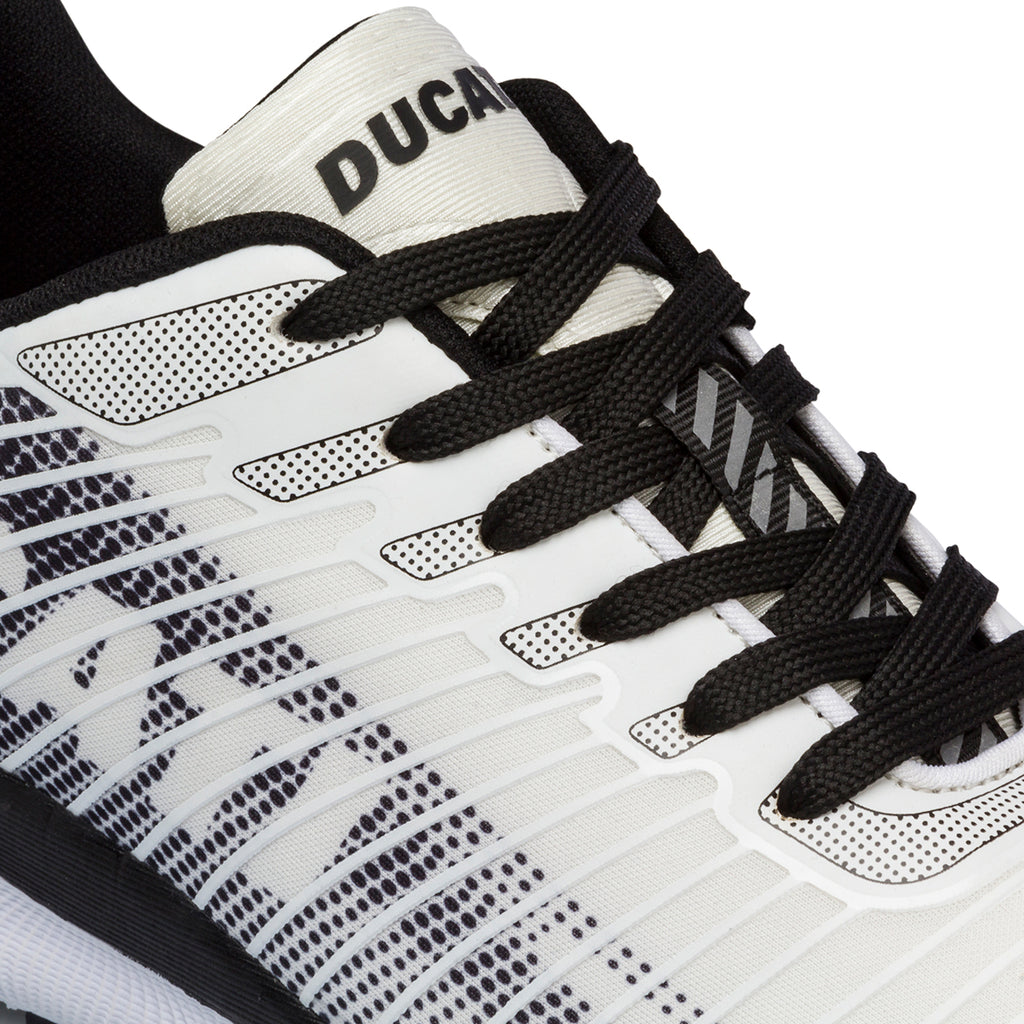 Sneakers bianche da uomo con logo laterale Ducati Balderico