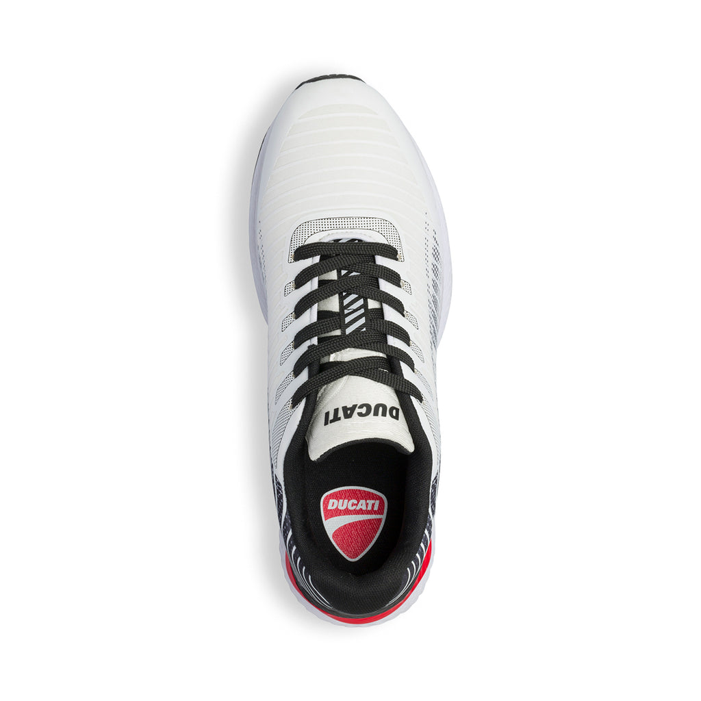 Sneakers bianche da uomo con logo laterale Ducati Balderico