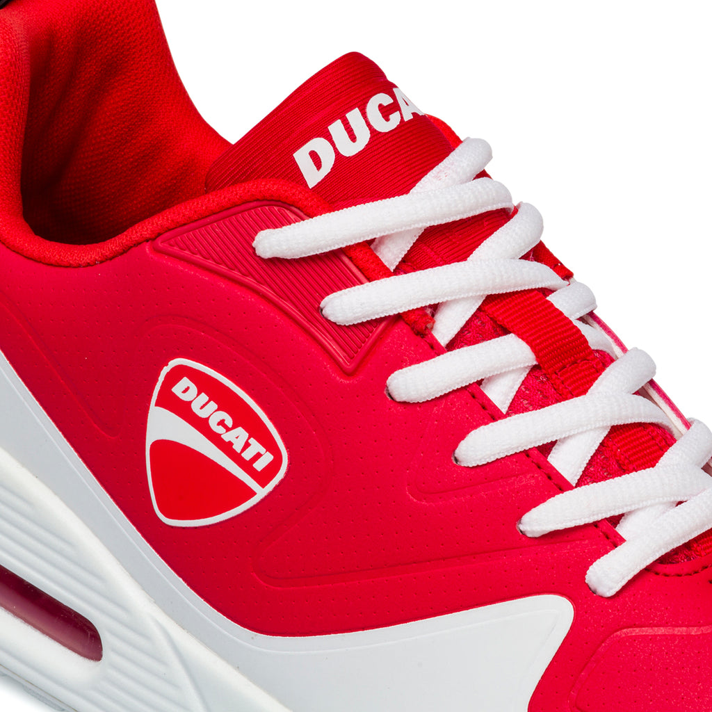 Sneakers rosse da uomo con suola ad aria Ducati Bartolo