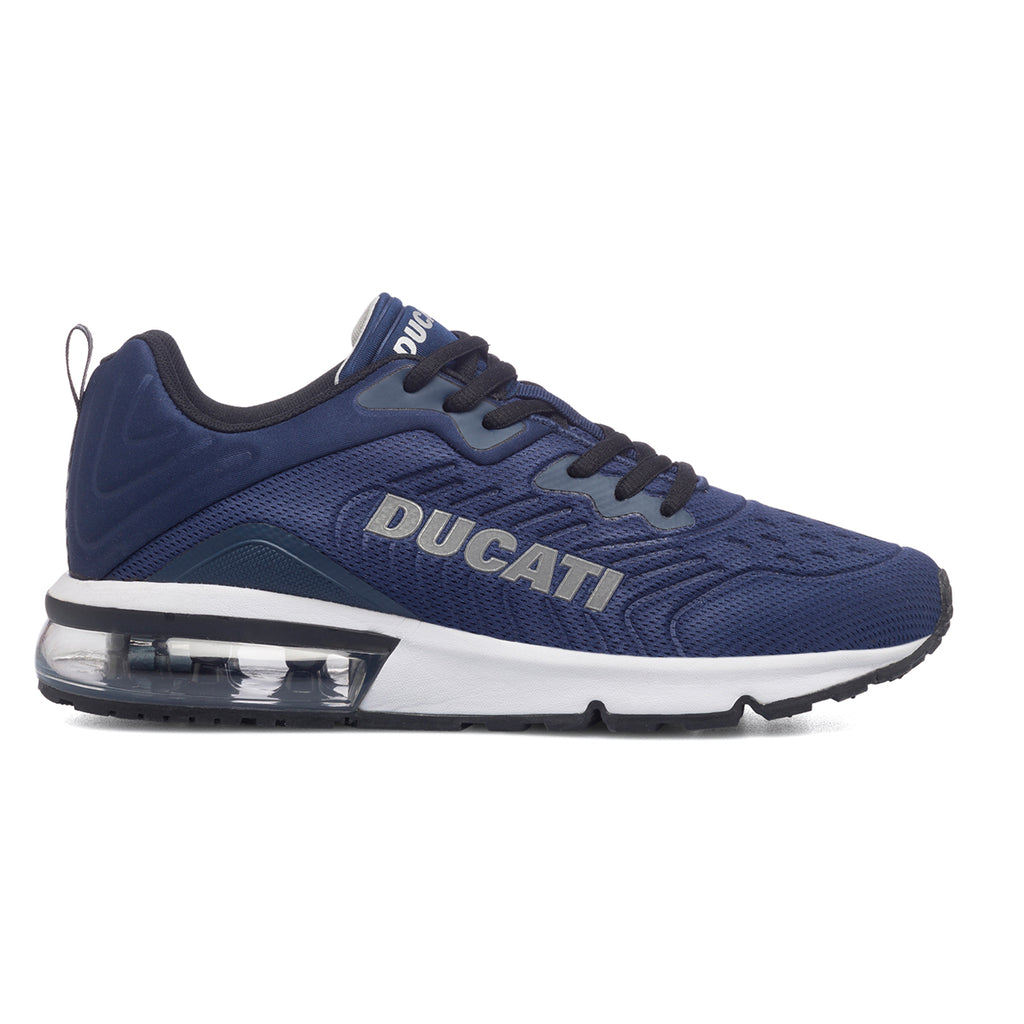 Sneakers blu da uomo con suola ad aria Ducati Bellino