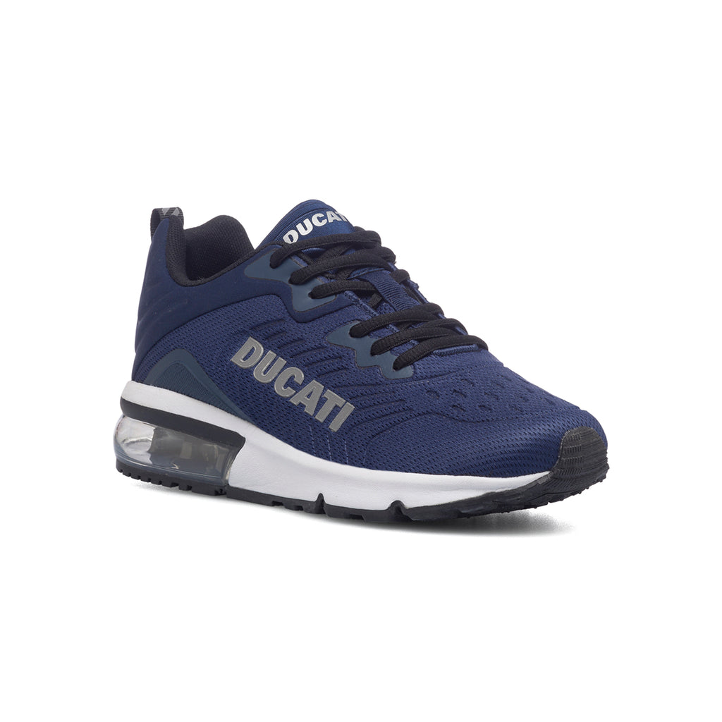 Sneakers blu da uomo con suola ad aria Ducati Bellino