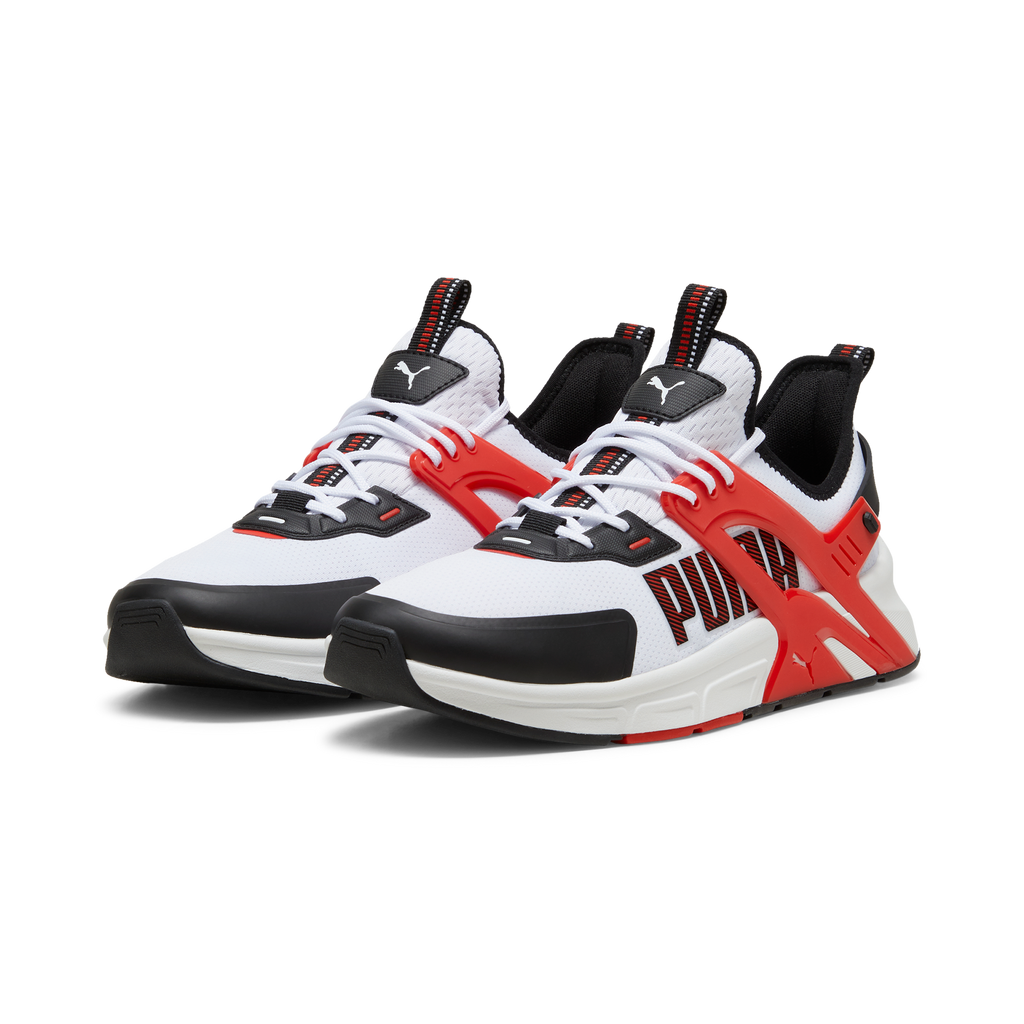 Scarpe da running bianche da uomo con dettagli rossi e neri Puma Pacer +