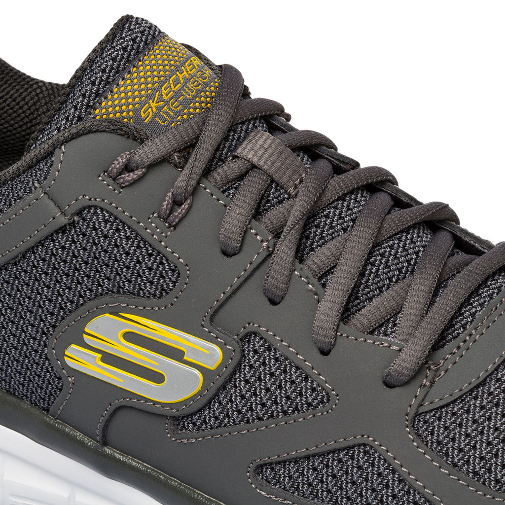 Scarpe da ginnastica grigie da uomo con soletta Memory Foam Skechers Burns - Agoura